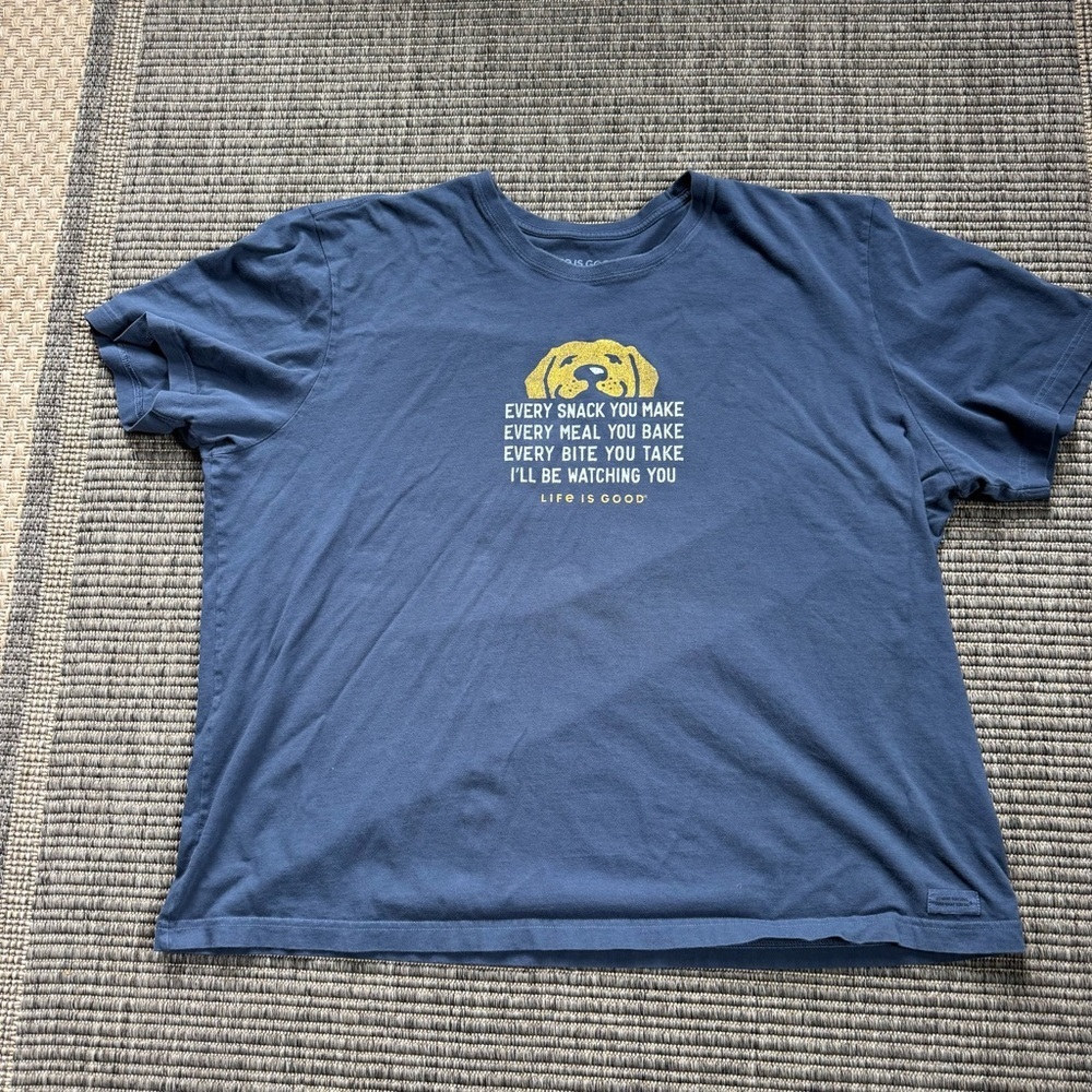 Life Is Good Blue “I’ll be Watching You” Dog T-shirt